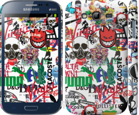 Чохол на Samsung Galaxy Grand Neo I9060 Many different logos &quot;4022c-112&quot;