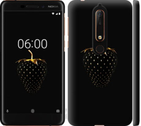 Чохол на Nokia 6.1 Чорна полуниця &quot;3585c-1628&quot;