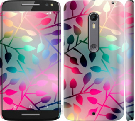 Чехол на Motorola Moto X Style Листья &quot;2235c-455&quot;