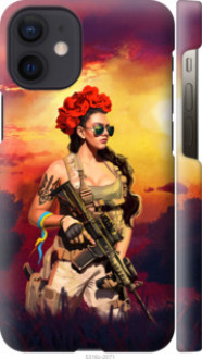 Чохол на iPhone 12 Mini Українка зі зброєю &quot;5316c-2071&quot;