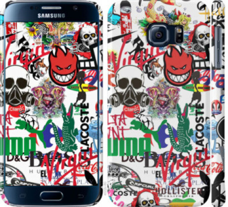 Чохол на Samsung Galaxy S6 G920 Many different logos &quot;4022c-80&quot;