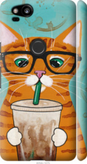Чохол на Google Pixel 2 Зеленоокий кіт в окулярах &quot;4054c-1075&quot;