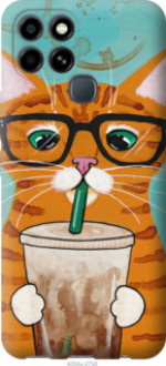 Чохол на Infinix Smart 6 Зеленоокий кіт в окулярах &quot;4054u-2758&quot;