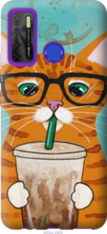 Чохол на Tecno Camon 15 Зеленоокий кіт в окулярах &quot;4054u-2405&quot;