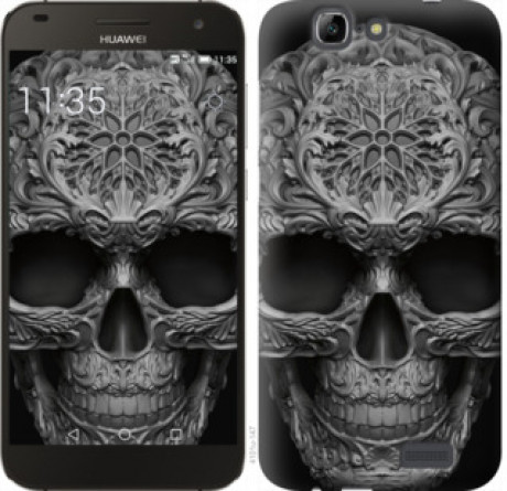 Чехол на Huawei Ascend G7 skull-ornament &quot;4101u-147&quot;