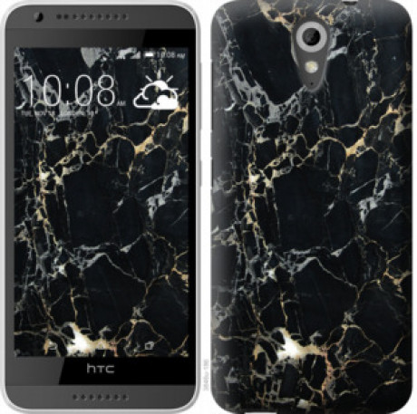 Чехол на HTC Desire 620G Черный мрамор &quot;3846u-187&quot;