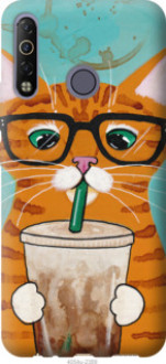 Чохол на Tecno Camon 12 Air CC6 Зеленоокий кіт в окулярах &quot;4054u-2389&quot;