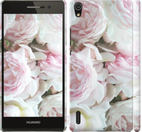 Чехол на Huawei Ascend P7 Пионы v2 &quot;2706c-49&quot;