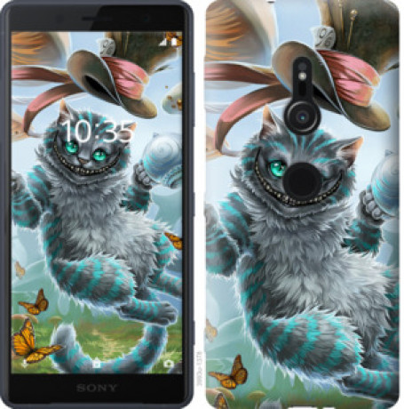 Чехол на Sony Xperia XZ2 H8266 Чеширский кот 2 &quot;3993u-1378&quot;