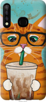 Чохол на Tecno Camon 12 CC7 Зеленоокий кіт в окулярах &quot;4054u-2432&quot;