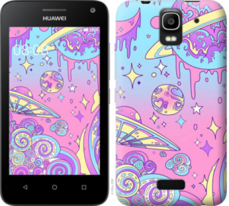 Чехол на Huawei Ascend Y3C Розовая галактика &quot;4146u-296&quot;