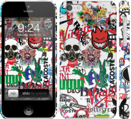 Чохол на iPhone 5c Many different logos &quot;4022c-23&quot;