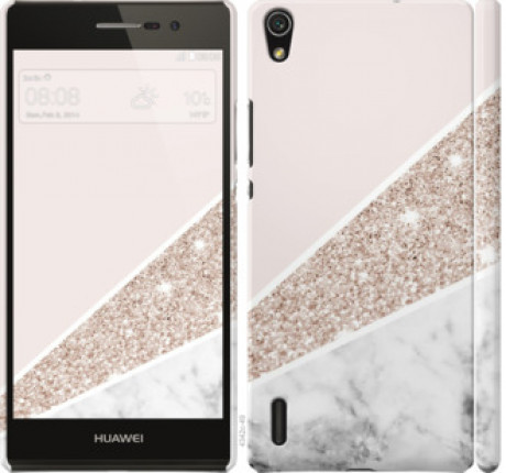 Чехол на Huawei Ascend P7 Пастельный мрамор &quot;4342c-49&quot;