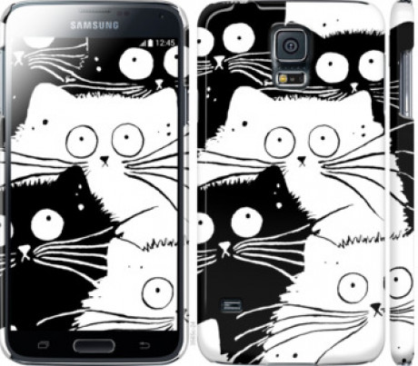 Чохол на Samsung Galaxy S5 Duos SM G900FD Коти v2 &quot;3565c-62&quot;