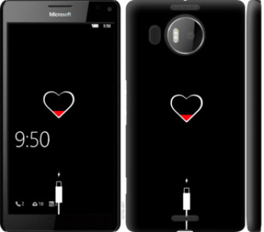 Чехол на Microsoft Lumia 950 XL Dual Sim Подзарядка сердца &quot;4274c-407&quot;