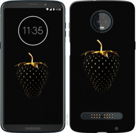 Чехол на Motorola Moto Z3 Play Черная клубника &quot;3585u-1393&quot;