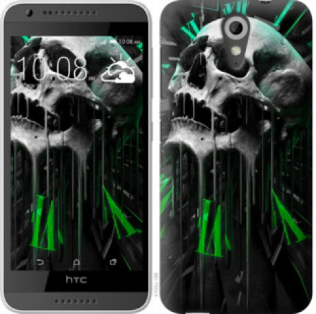 Чехол на HTC Desire 620G Череп-часы &quot;4100u-187&quot;