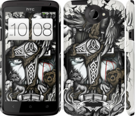 Чехол на HTC One X+ Тату Викинг &quot;4098c-69&quot;