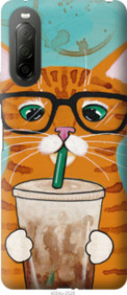 Чохол на Sony Xperia 10 II Зеленоокий кіт в окулярах &quot;4054u-2528&quot;