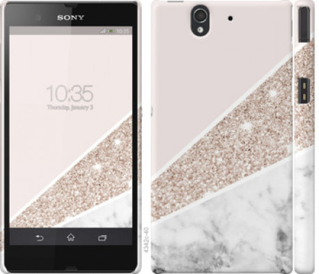 Чохол на Sony Xperia Z C6602 Пастельний мармур &quot;4342c-40&quot;