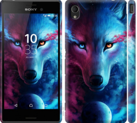 Чохол на Sony Xperia M4 Aqua E2312 Арт-вовк &quot;3999c-162&quot;