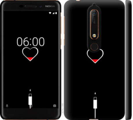 Чохол на Nokia 6.1 Підзарядка серця &quot;4274c-1628&quot;