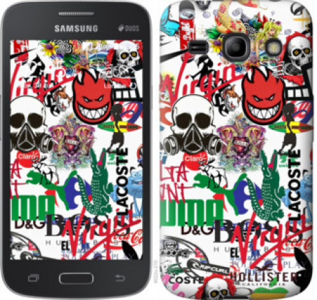 Чехол на Samsung Galaxy Core Plus G3500 Many different logos &quot;4022u-359&quot;