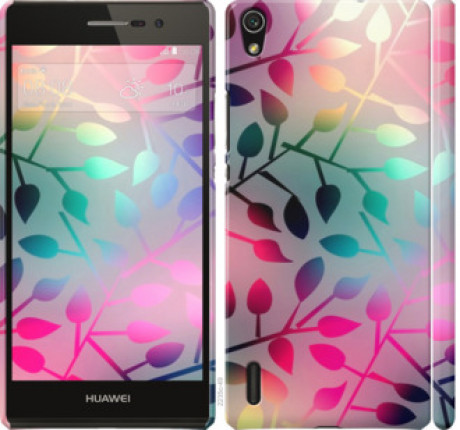 Чехол на Huawei Ascend P7 Листья &quot;2235c-49&quot;