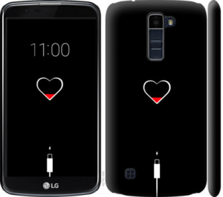 Чохол на LG K10 / K410 Підзарядка серця &quot;4274c-349&quot;