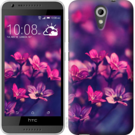 Чехол на HTC Desire 620G Пурпурные цветы &quot;2719u-187&quot;