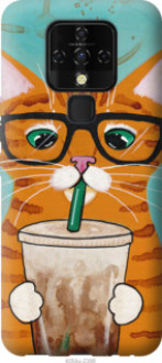 Чохол на Tecno Camon 16 SE CE7j Зеленоокий кіт в окулярах &quot;4054u-2398&quot;
