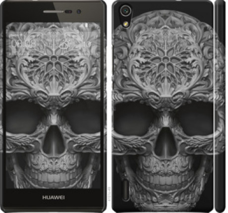 Чехол на Huawei Ascend P7 skull-ornament &quot;4101c-49&quot;