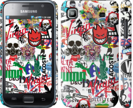 Чехол на Samsung Galaxy S i9000 Many different logos &quot;4022c-77&quot;