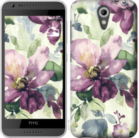 Чехол на HTC Desire 620G Цветы акварелью &quot;2237u-187&quot;