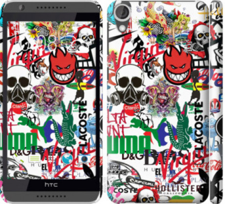 Чохол на HTC Desire 820 Many different logos &quot;4022c-133&quot;