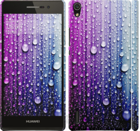 Чехол на Huawei Ascend P7 Капли воды &quot;3351c-49&quot;